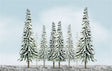 JTT Scenery Products Scenery JTT Scenery Products HO 92007 (TR-2007) Econo-Snow Pine Trees 4" to 6" (24)
