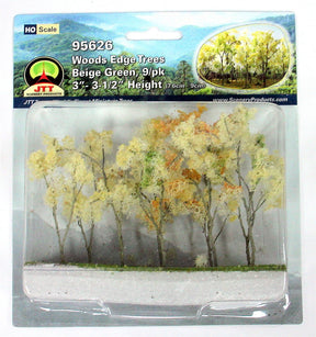 JTT Scenery Products Scenery JTT Scenery Products HO 95626 Beige Green Woods Edge Trees, 3" to 3.5" (9)