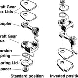 Kadee Details & Parts Kadee #37 HO Scale 30-Series Plastic Couplers with Gearboxes - Medium (9/32") Underset Shank