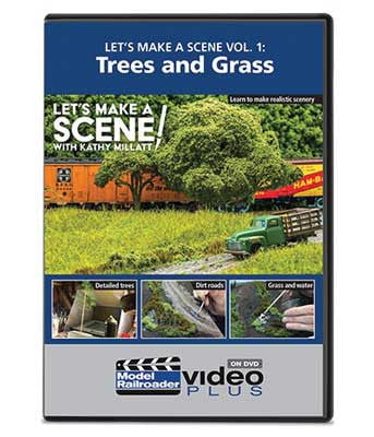 Kalmbach Publishing Co Kalmbach Publishing Co  15352 Let's Make a Scene - Model Railroader Video Plus DVD -- Volume 4: Trees and Grass, 1 hour 15 minutes