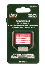 Kato DCC & Sound Kato HO/N 22202-2 Soundbox Sound Card, 3rd Generation EMD Diesel Sound Files (Card Fits Soundbox KAT-22101-1)
