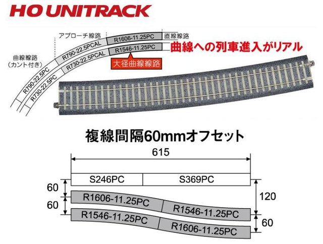 Kato Track Kato HO 2321 Concrete Tie Large-Radius Curve Track, R1546mm (4)