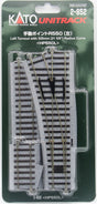 Kato Track Kato HO 2852 Left Turnout with 550mm (21-5/8) Radius Curve