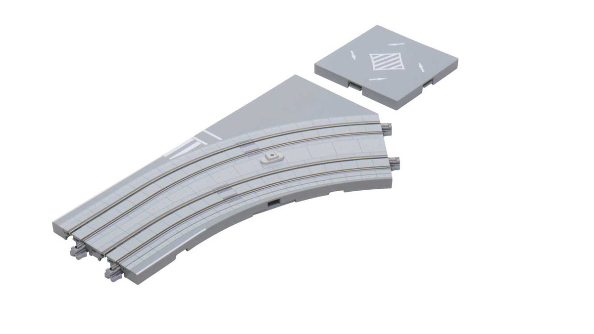 Kato Track Kato N 40-104 Street Track, Unitram, Double Track Right Hand Curve 7-1/16" 180mm Radius 45 Degrees