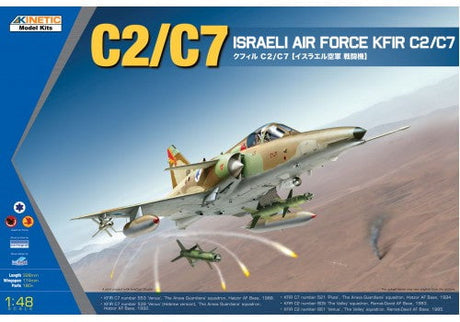 Kinetic MODEL AIRCRAFT Kinetic 1/48 C2/C7 Kfir Israeli AF Kit