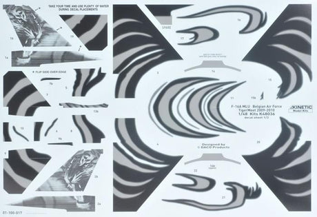 Kinetic MODEL AIRCRAFT Kinetic 1/48 F-16A TigerMeet 2009 (DACO Decal Design) Kit