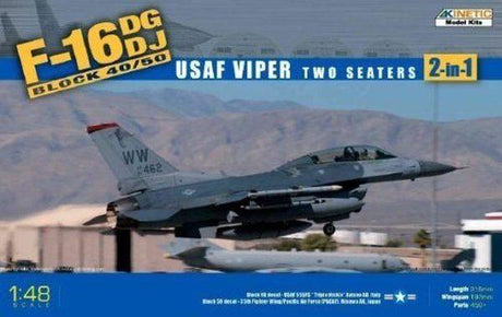 Kinetic MODEL AIRCRAFT Kinetic 1/48 F16DG/DJ Block 40/50 US Air Force Viper Fighting Falcon Kit