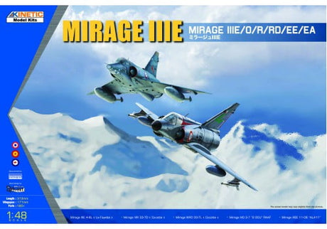 Kinetic MODEL AIRCRAFT Kinetic 1/48 Mirage IIIE/O/R/RD/EE/EA Kit