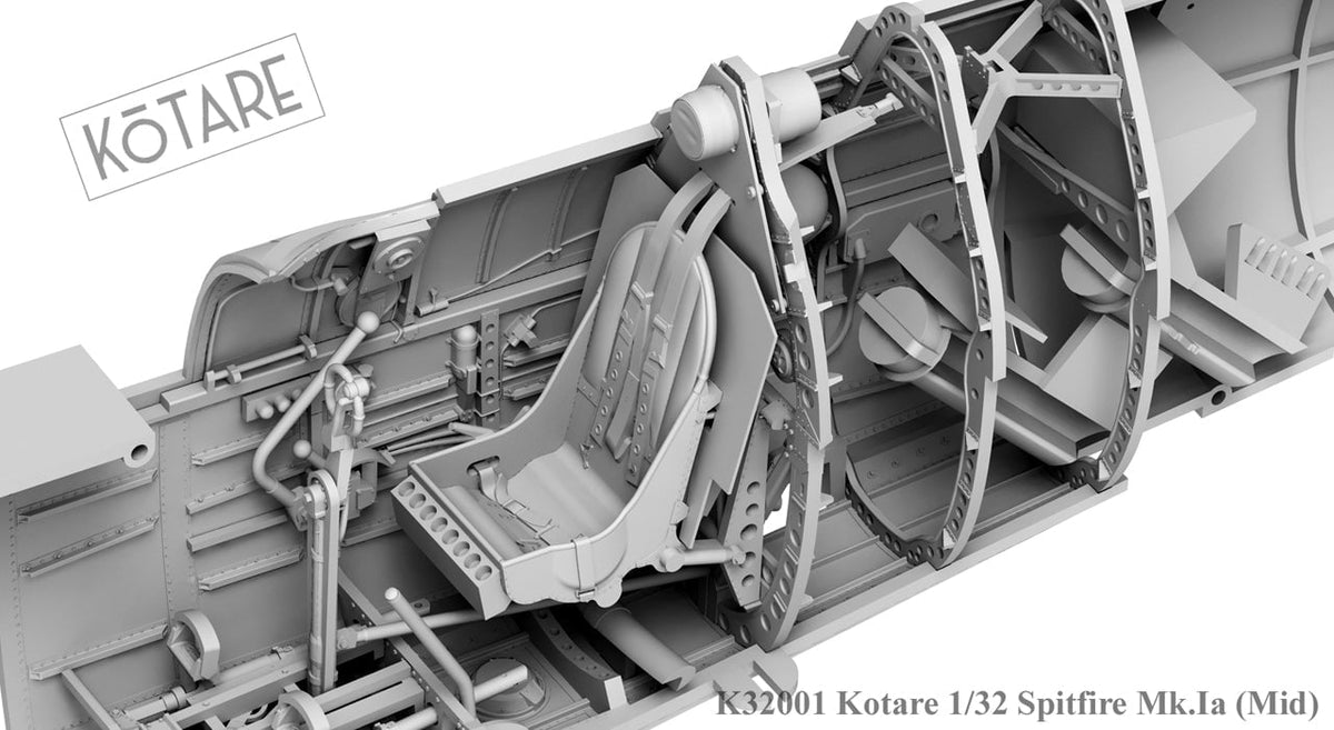Kotare MODEL AIRCRAFT Kotare 1/32 Spitfire Mk.Ia (Mid Production) Kit