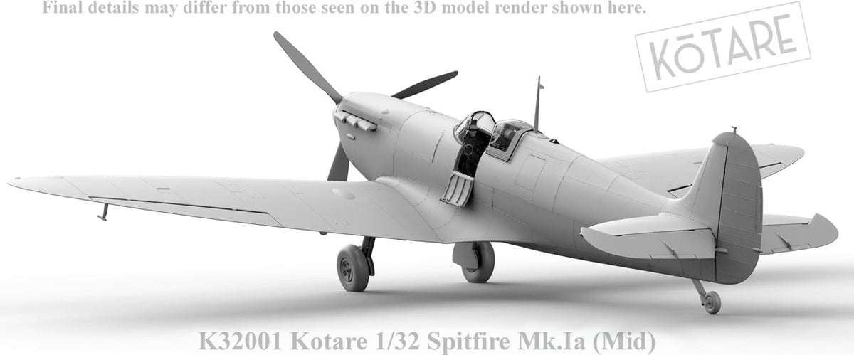 Kotare MODEL AIRCRAFT Kotare 1/32 Spitfire Mk.Ia (Mid Production) Kit