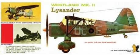 Lindberg MODEL AIRPLANES Lindberg 1/48 Westland Mk II Lysander Aircraft Kit