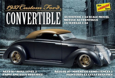 Lindberg MODEL CARS Lindberg 1/24 1937 Ford Custom Convertible Car Kit