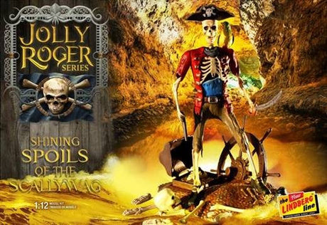 Lindberg MODEL SHIPS Lindberg 1/12 Jolly Roger Shining Spoils of the Scallywag Diorama: Skeletons & Treasure Chest Kit