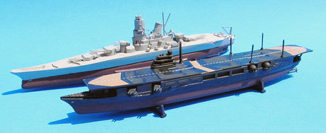 Lindberg MODEL SHIPS Lindberg 1/1200 Tabletop Navy: IJN Yamato Battleship & Zuikaku Aircraft Carrier (2 Kits)
