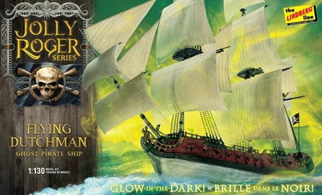 Lindberg MODEL SHIPS Lindberg 1/130 Jolly Roger Glow-in-the-Dark Flying Dutchman Ghost Pirate Ship Kit