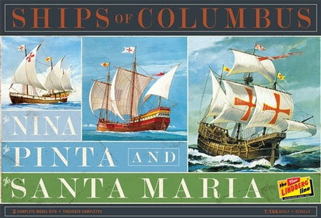 Lindberg MODEL SHIPS Lindberg 1/144 Ships of Columbus: Nina, Pinta & Santa Maria Sailing Ships (3 Kits)