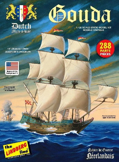 Lindberg MODEL SHIPS Lindberg 1/244 Santa Catarina Portuguese Man-O-War Sailing Ship Kit