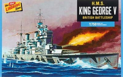 Lindberg MODEL SHIPS Lindberg 1/750 HMS King George V Battleship Kit