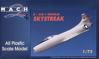 Mach-2 MODEL AIRPLANES Mach-2 1/72 D558-1 Skystreak Turbo Jet Powered Experimental Research USN Aircraft Kit