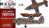 Mach-2 MODEL AIRPLANES Mach-2 1/72 SO6000 Triton 1st French Jet Aircraft Kit