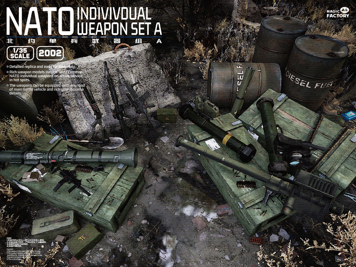 Magic Factory MILITARY MODEL Magic Factory Military 1/35 NATO Individual Weapon Set A Kit