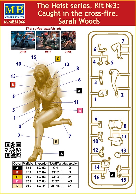 Master Box MILITARY MODEL Master Box 1/24 The Heist: Sarah Woods Caught in Crossfire (New Tool) Kit