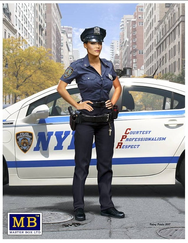 Master Box MILITARY MODEL Master Box Ltd 1/24 Ashley Modern Police Woman Kit