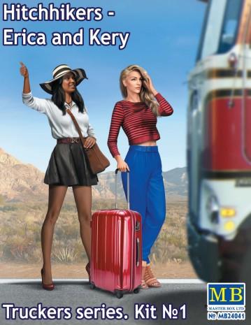 Master Box MILITARY MODEL Master Box Ltd 1/24 Erica & Kery Hitchhikers w/Suitcase (New Tool) Kit