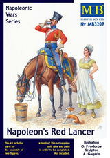 Master Box MILITARY MODEL Master Box Ltd 1/32 Napoleon's Red Lancer Mounted on Horse w/Maiden Kit