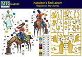 Master Box MILITARY MODEL Master Box Ltd 1/32 Napoleon's Red Lancer Mounted on Horse w/Maiden Kit