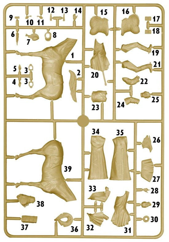 Master Box MILITARY MODEL Master Box Ltd 1/32 Napoleonic Wars French Mounted Cuirassier & Russian Girl Winter Dress Kit