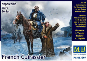Master Box MILITARY MODEL Master Box Ltd 1/32 Napoleonic Wars French Mounted Cuirassier & Russian Girl Winter Dress Kit