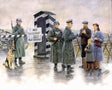 Master Box MILITARY MODEL Master Box Ltd 1/35 Checkpoint German Soldiers & Civilians w/Sentry Box (6) Kit