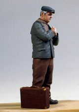 Master Box MILITARY MODEL Master Box Ltd 1/35 Checkpoint German Soldiers & Civilians w/Sentry Box (6) Kit
