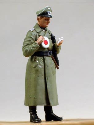 Master Box MILITARY MODEL Master Box Ltd 1/35 Checkpoint German Soldiers & Civilians w/Sentry Box (6) Kit