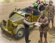 Master Box MILITARY MODEL Master Box Ltd 1/35 Hitching a Ride, German SdKfz 1 Type 170VK Car w/2 US Paratroopers, 3 Civilians Kit
