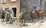 Master Box MILITARY MODEL Master Box Ltd 1/35 US Soldiers & Civilians France (6 Figs, 2 Horses & Cart) Kit