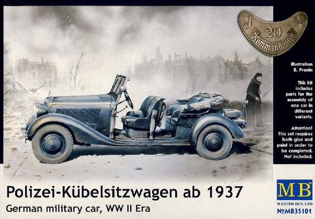 Master Box MILITARY MODEL Master Box Ltd 1/35 WWII German Military Car w/Bucket Seats Kit