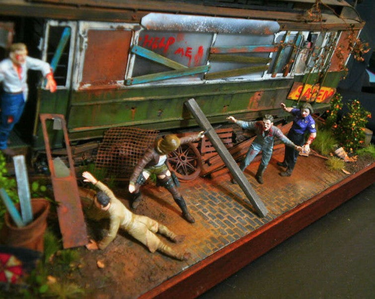 Master Box MILITARY MODEL Master Box Ltd 1/35 Zombieland: Zombie Hunter Road to Freedom Kit