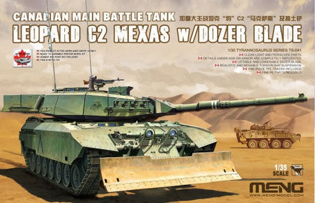 Meng MILITARY MODEL Meng 1/35 Leopard C2 Mexas Canadian Main Battle Tank w/Dozer Blade Kit