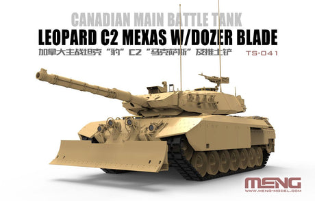 Meng MILITARY MODEL Meng 1/35 Leopard C2 Mexas Canadian Main Battle Tank w/Dozer Blade Kit