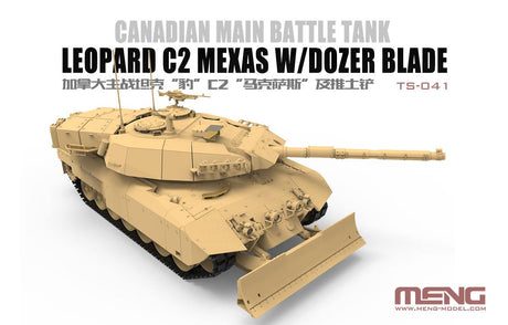 Meng MILITARY MODEL Meng 1/35 Leopard C2 Mexas Canadian Main Battle Tank w/Dozer Blade Kit