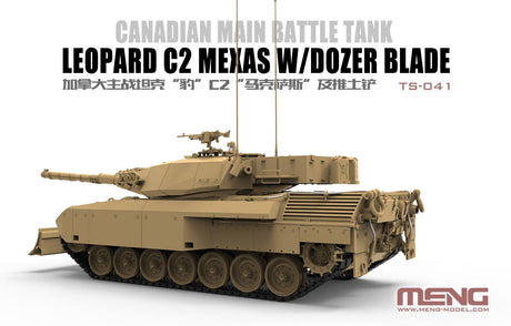Meng MILITARY MODEL Meng 1/35 Leopard C2 Mexas Canadian Main Battle Tank w/Dozer Blade Kit
