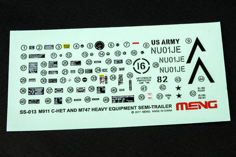 Meng MILITARY MODEL Meng 1/35 M911 C-HET Heavy Tractor & M747 Heavy Equipment Semi-Trailer (New Tool) Kit