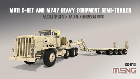 Meng MILITARY MODEL Meng 1/35 M911 C-HET Heavy Tractor & M747 Heavy Equipment Semi-Trailer (New Tool) Kit