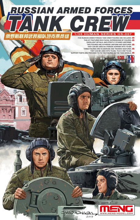 Meng MILITARY MODEL Meng 1/35 Russian Armed Forces Tank Crew Figure Set (5 Figures) Kit