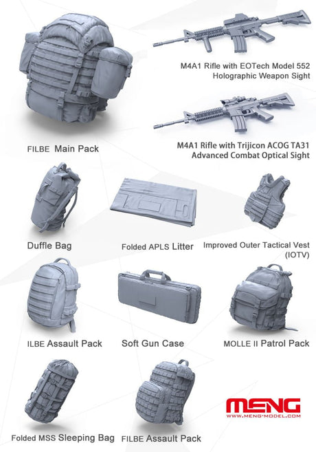 Meng MILITARY MODEL Meng 1/35 US Marines Load Carrying Equipment Kit