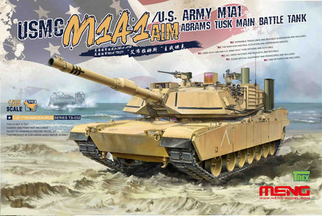 Meng MILITARY MODEL Meng 1/35 USMC M1A1 AIM/US Army M1A1 Abrams Tusk Main Battle Tank Kit