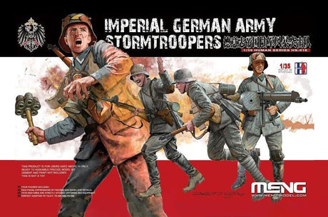 Meng MILITARY MODELS Meng 1/35 Imperial German Army Stormtroopers Figure Set (4 Figures) Kit