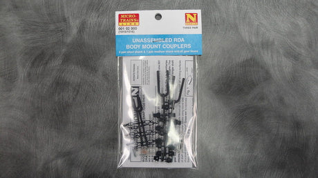 Micro Trains MICRO TRAINS / 001 02 000 UNASSEMBLED RDA BODY MOUNT COUPLERS (1015/1016) 3 PAIR